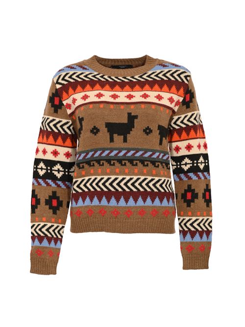 Maglia Quirite in jacquard di alpaca e lana Marrone WEEKEND MAX MARA | 2525366302600023